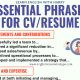Effective CV Phrases to Impress
