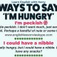 Ways To Say I’m Hungry in English